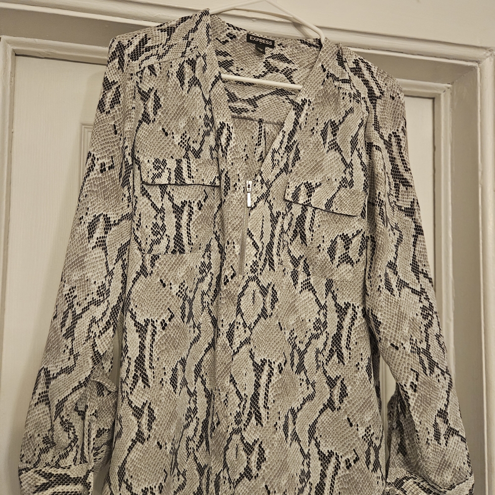 Snakeskin Print Blouse